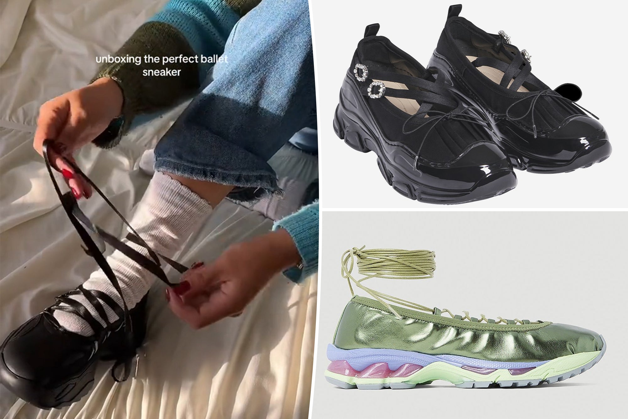 Ballet sneakers are the hot, new take on the 'balletcore' trend